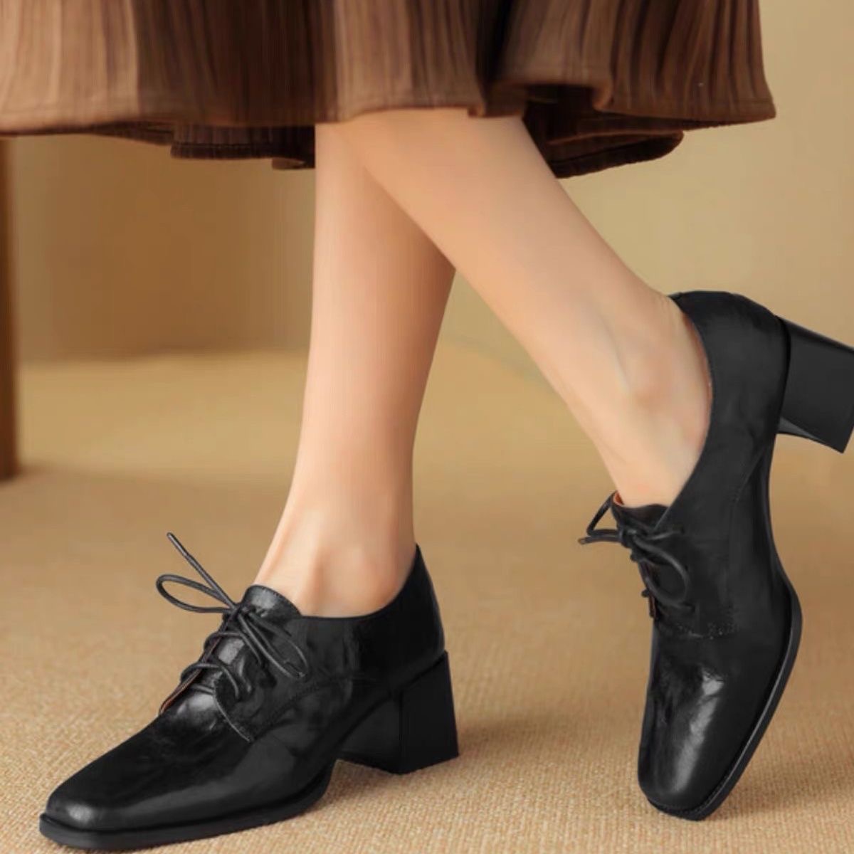 Women Square Toe Lace Up Oxfor - đánh giá và giá Formal Dress