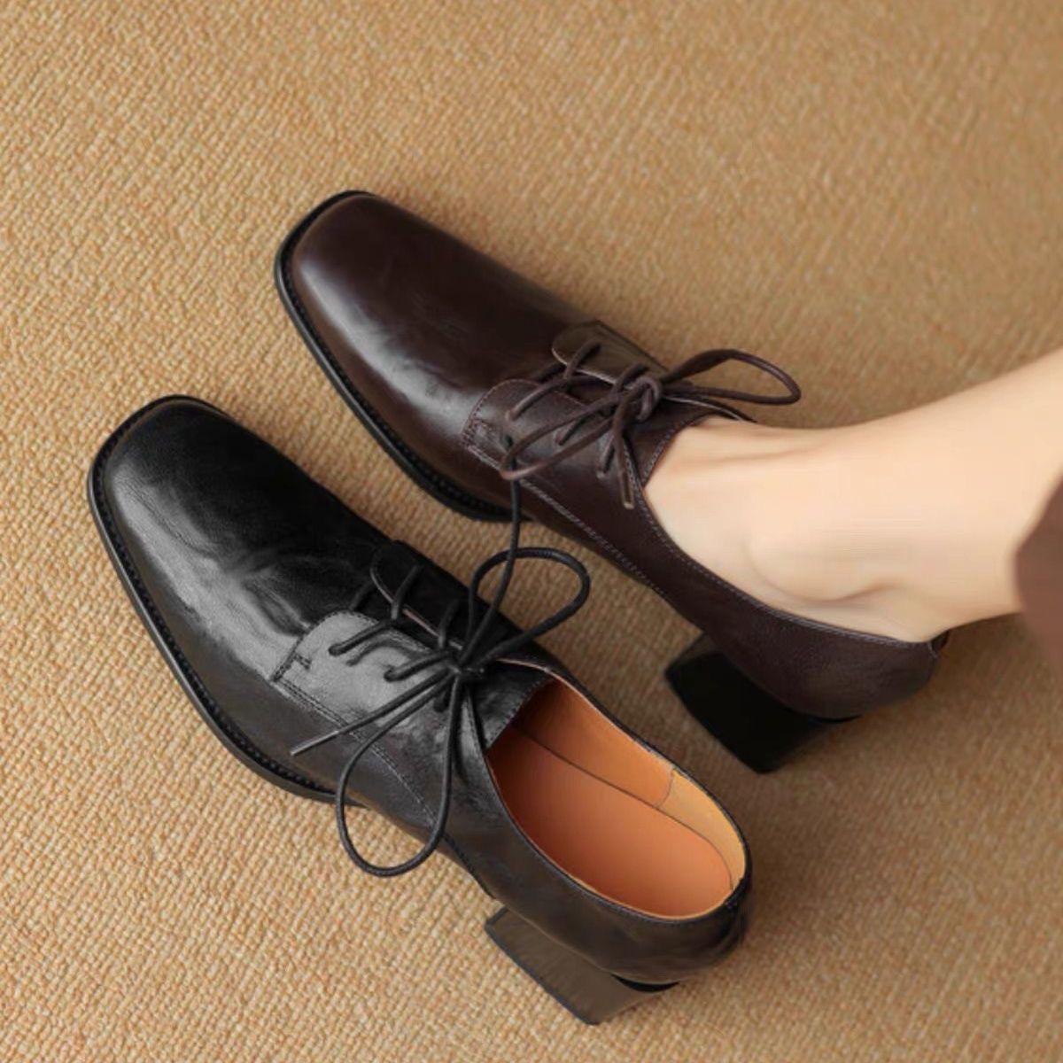 Women Square Toe Lace Up Oxfor - đánh giá và giá Formal Dress