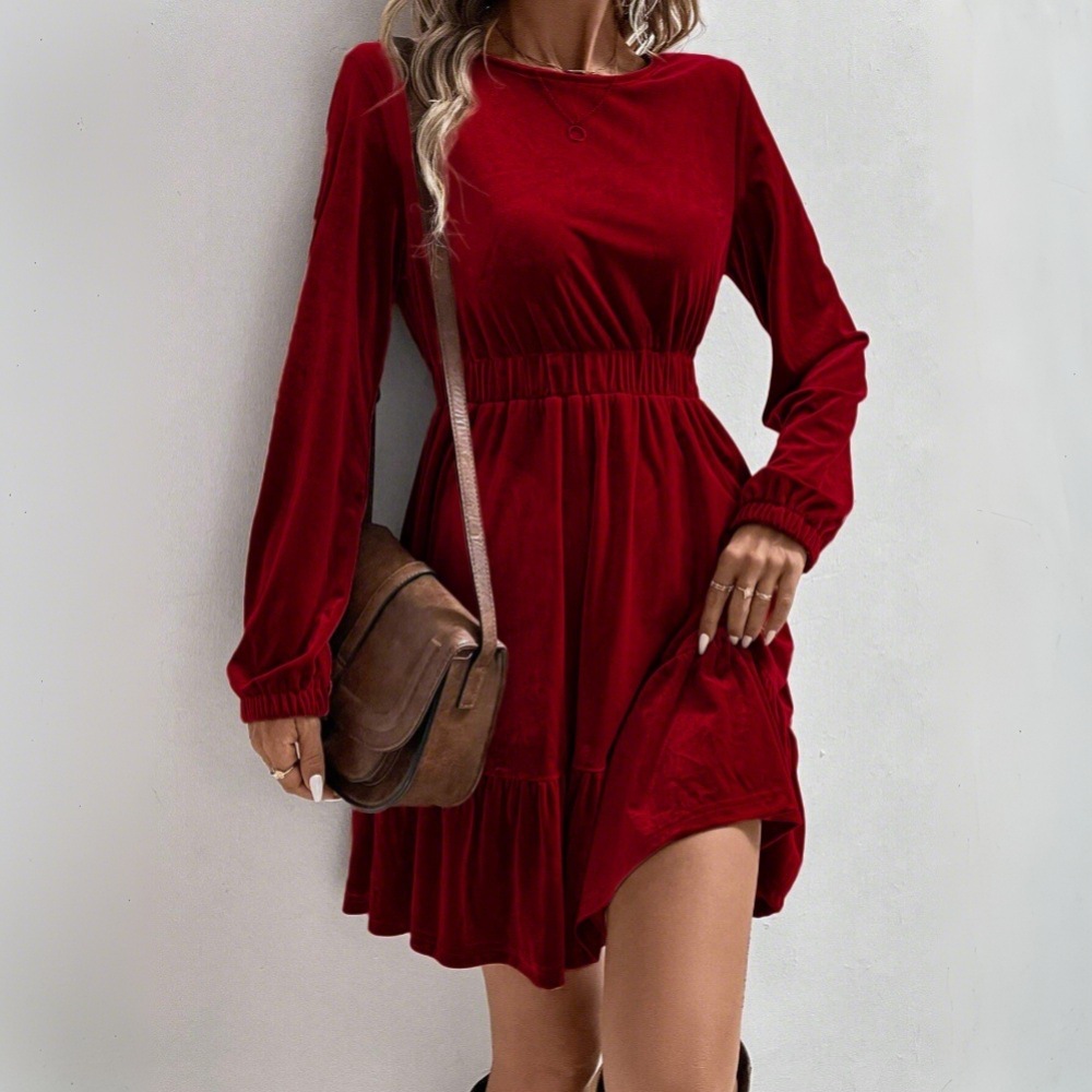 European American Style Velvet - đánh giá và giá Midi Dress