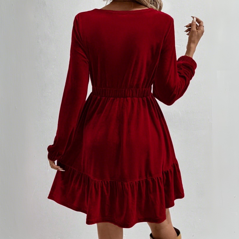 European American Style Velvet - đánh giá và giá Midi Dress