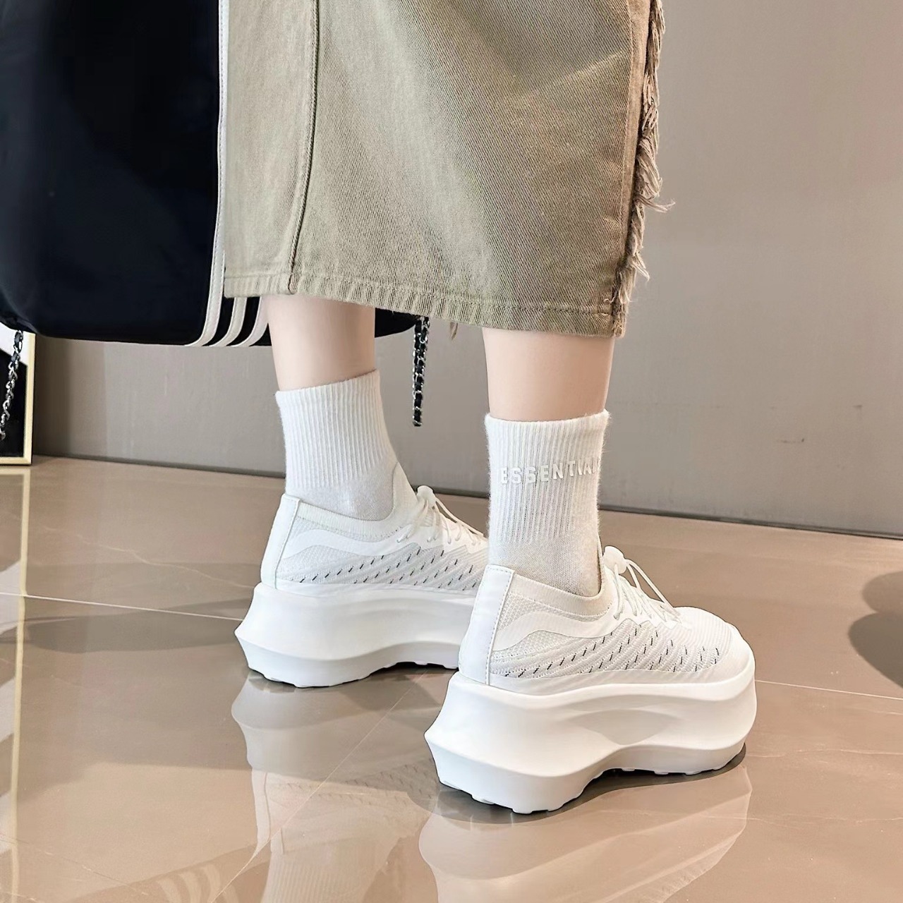 Thick-soled Mesh Dad Shoes Wom - đánh giá và giá Womens Heels
