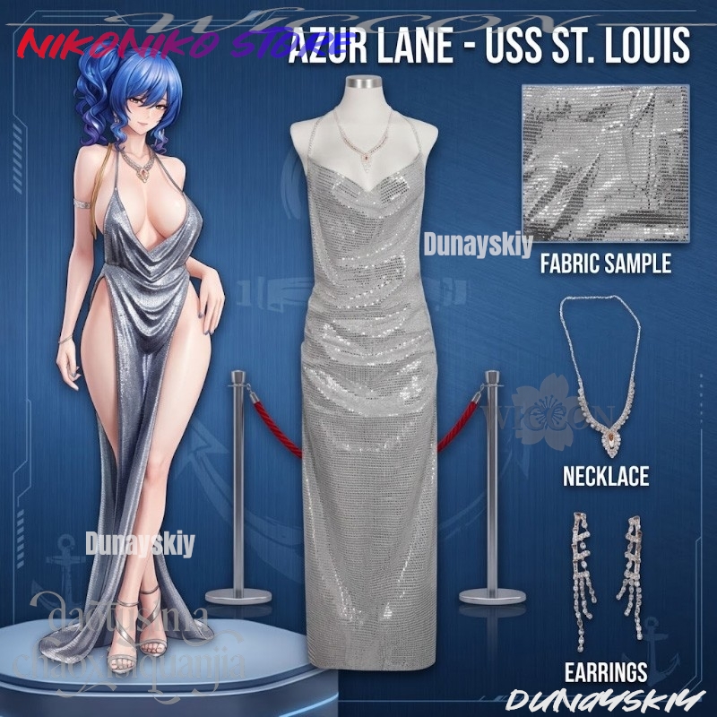 Anime Game Azur Lane Cosplay U - đánh giá và giá Evening Gown