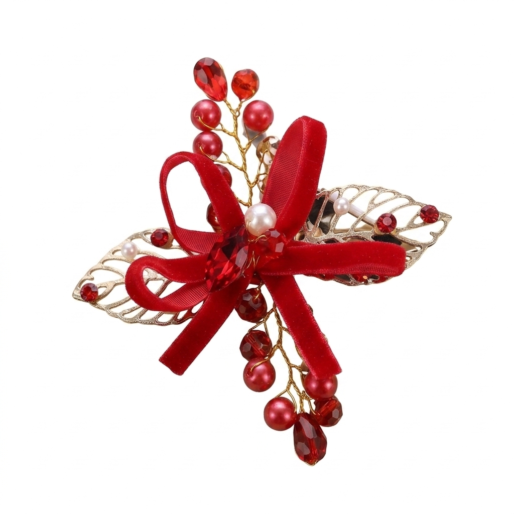 1pc Red Bow Hair Clip Elegant  - đánh giá và giá Women'S Red Formal Wear