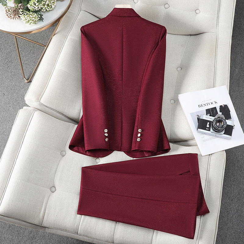 Autumn Winter Ladies Pant Suit - đánh giá và giá Women'S Red Formal Wear