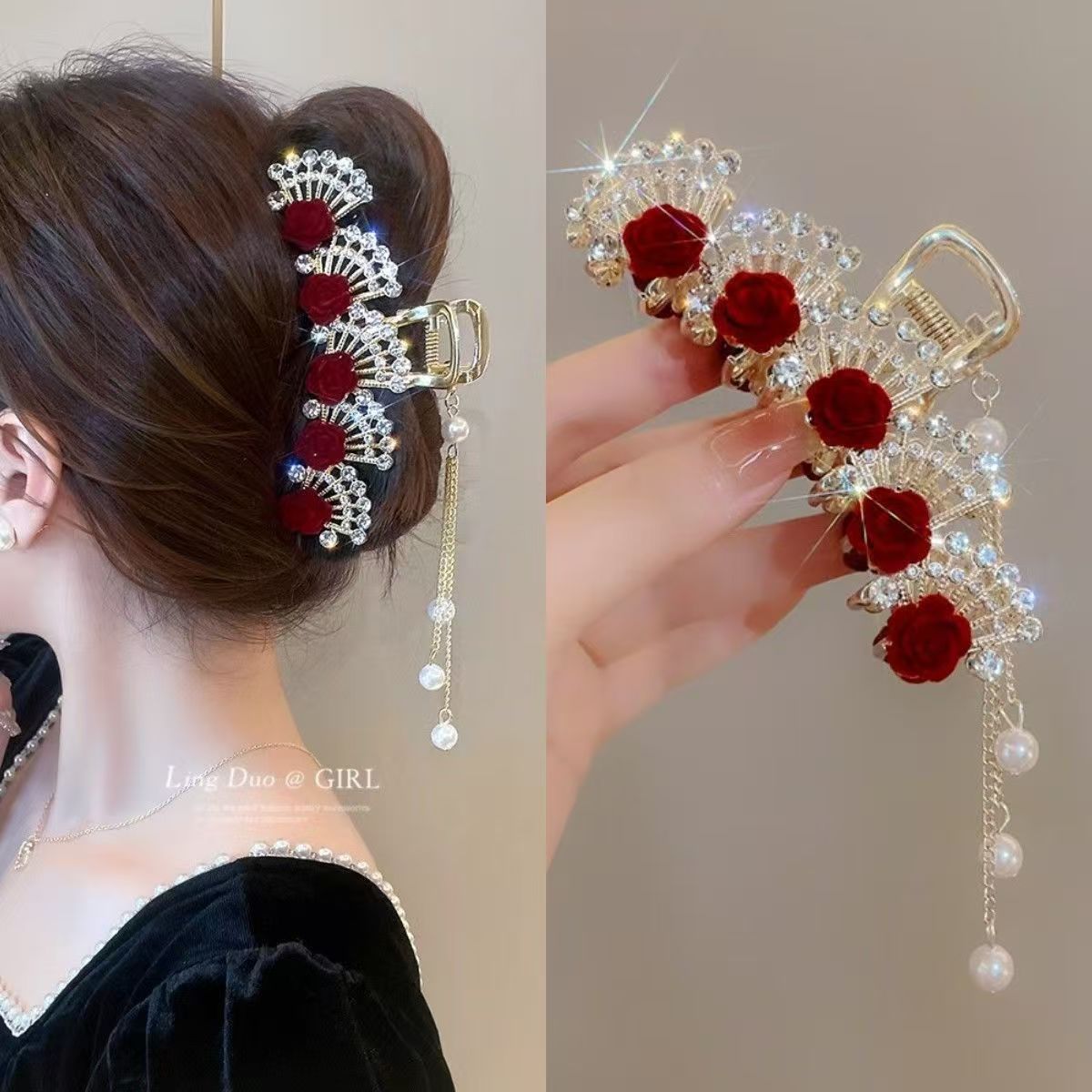 Vintage Red Floral Rhinestone  - đánh giá và giá Women'S Red Formal Wear