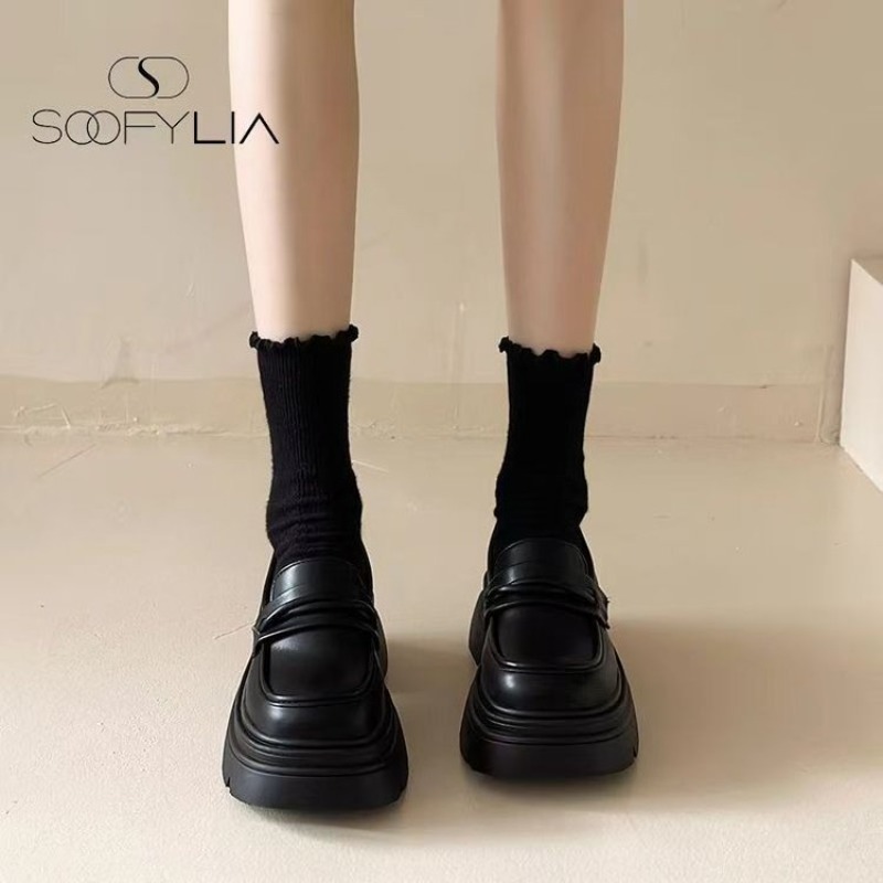 Women's Black Chunky Platform  - đánh giá và giá Womens Heels