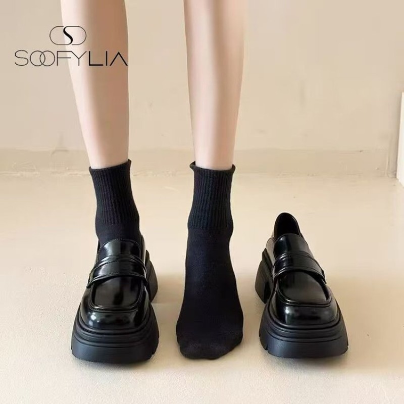 Women's Black Chunky Platform  - đánh giá và giá Womens Heels