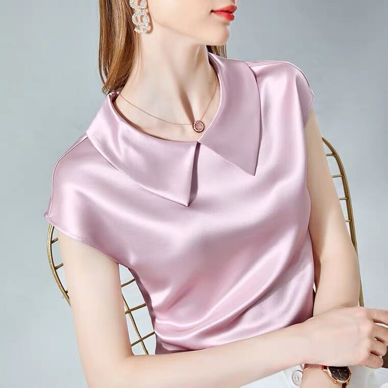 Pháp Thanh Lịch Đá Lụa Áo Sơ M - đánh giá và giá Silk Blouse